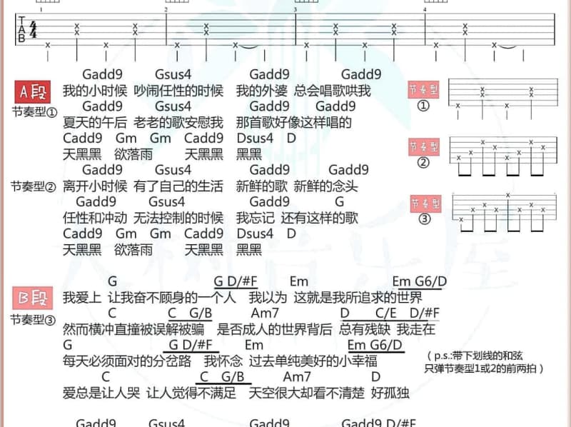 《不完美》吉他谱_胡歌