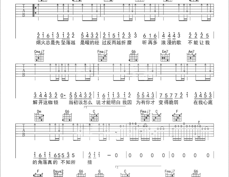 《草原传说》吉他谱_江玲