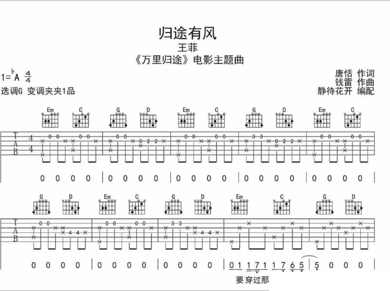 《戒不掉你的温柔》吉他谱_马建军