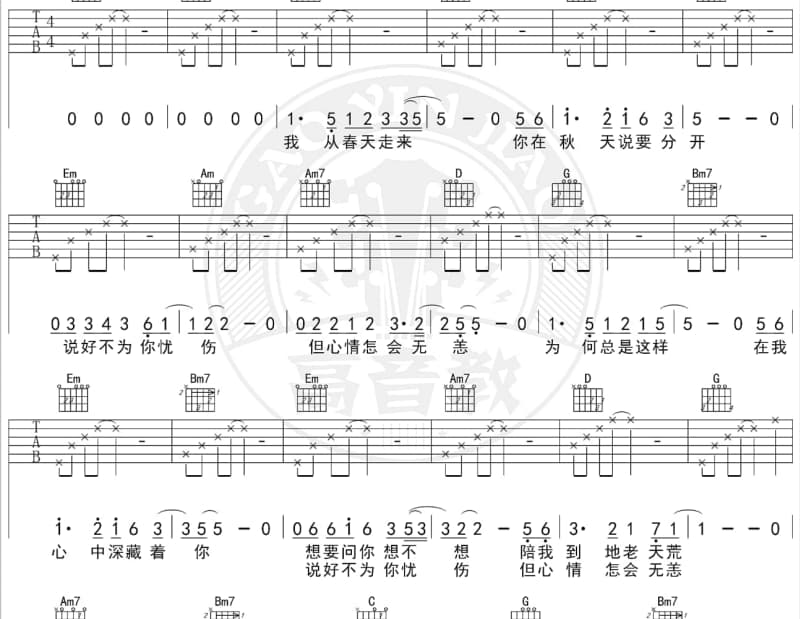 《嘘……》吉他谱_姜昕