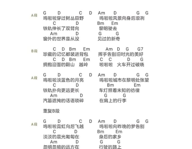 《一个人走》吉他谱_范小倩