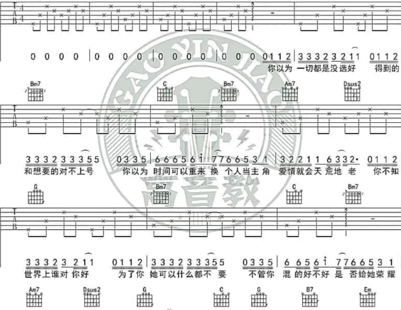 《你怎么舍得让我掉眼泪》吉他谱_雷婷