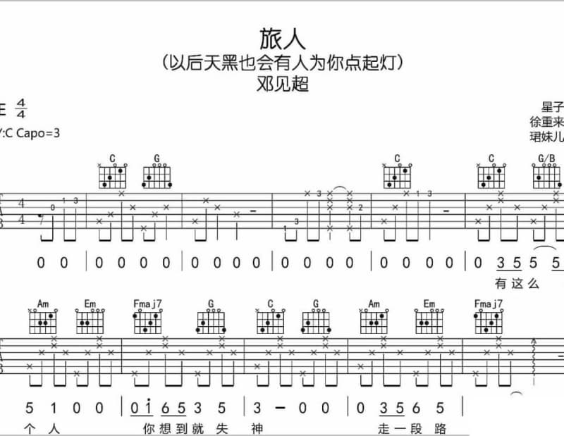 《摇篮曲》吉他谱_李谷一