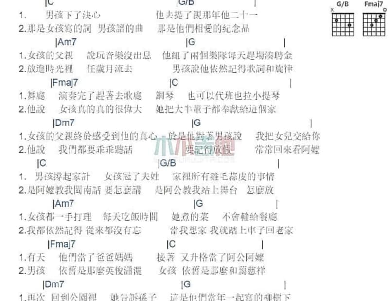 《我有个秘密》吉他谱_方芳