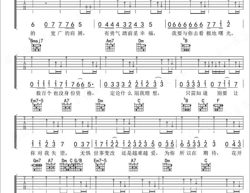 《太阳》吉他谱_李袈