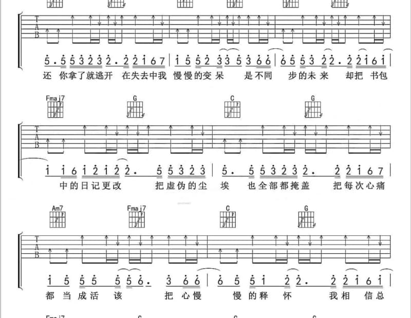 《抱緊我》吉他谱_李沁
