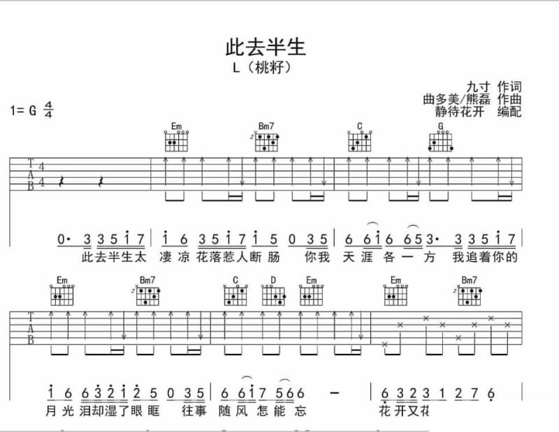 《爱你的心还在跳》吉他谱_李丝