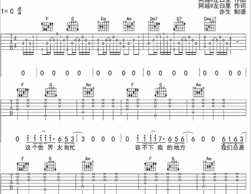 《天安门》吉他谱_李天