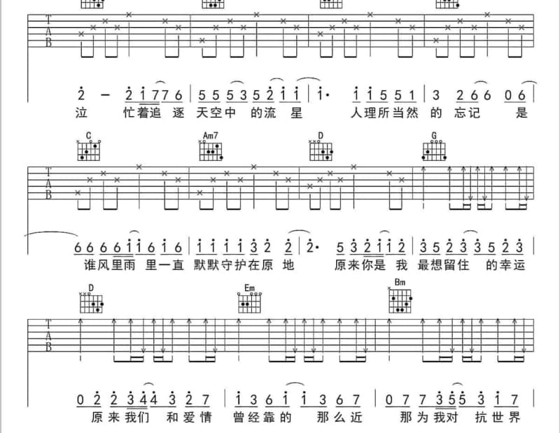 《我给你的你都不需要》吉他谱_李小沐