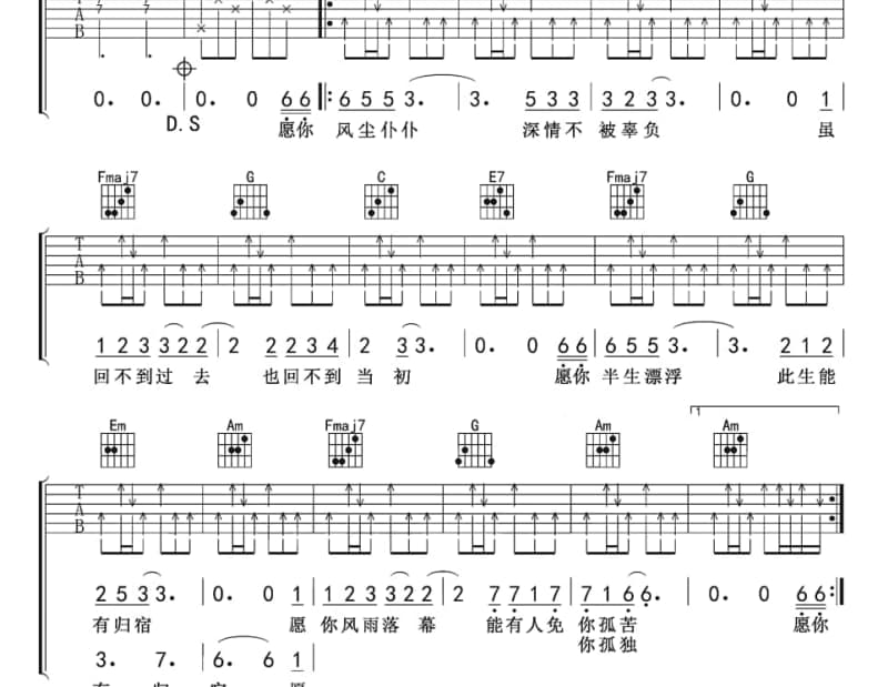 《小蝌蚪找妈妈》吉他谱_李知遥