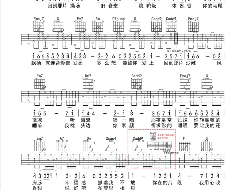 《失恋日记》吉他谱_李卓昕