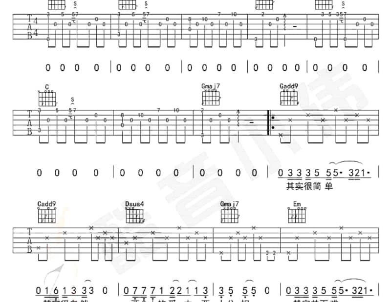 《龙卷风》吉他谱_梁紫丹