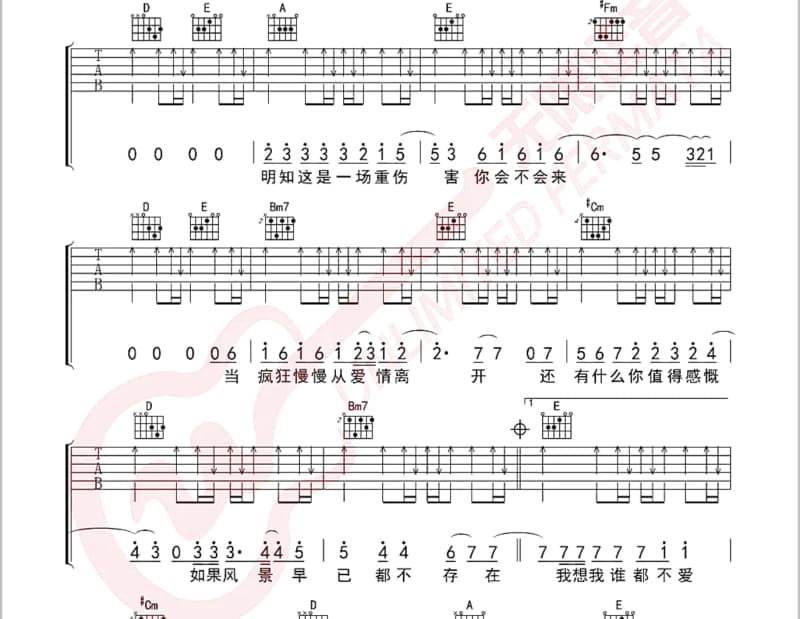 《再唱山歌给党听》吉他谱_廖芊芊