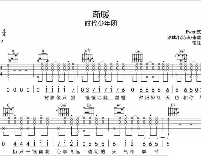 《小曲好唱口难开》吉他谱_林媚