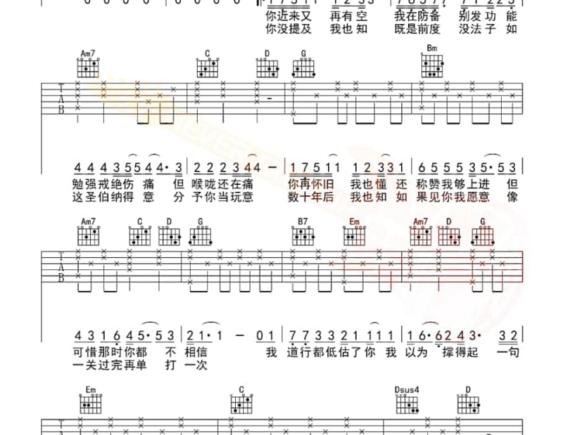 《情愿孤独》吉他谱_林淑娟