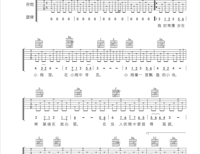 《不舍不弃》吉他谱_林忆莲