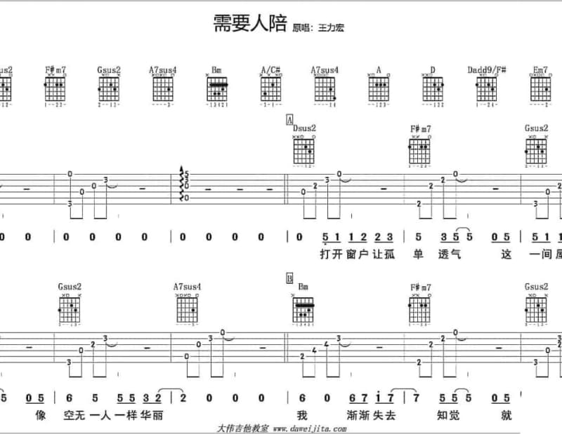 《如果用风来形容你》吉他谱_龙梅子