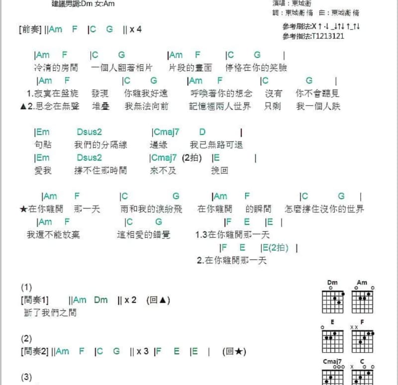 《筑梦》吉他谱_蔡程昱