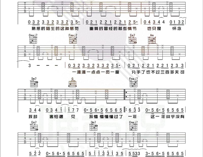 《美丽山西》吉他谱_初心组合
