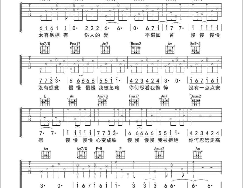 《倚风听雨》吉他谱_鸾音社