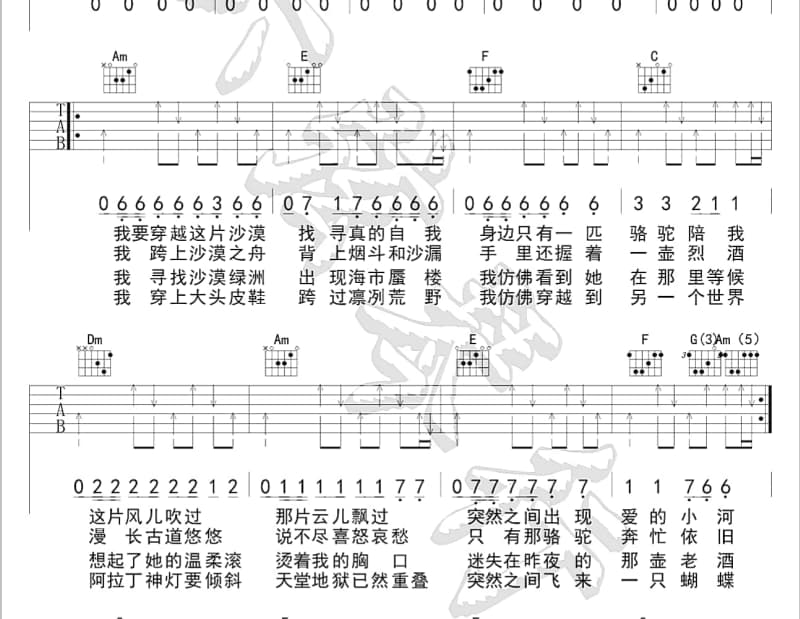 《朝圣》吉他谱_罗海英