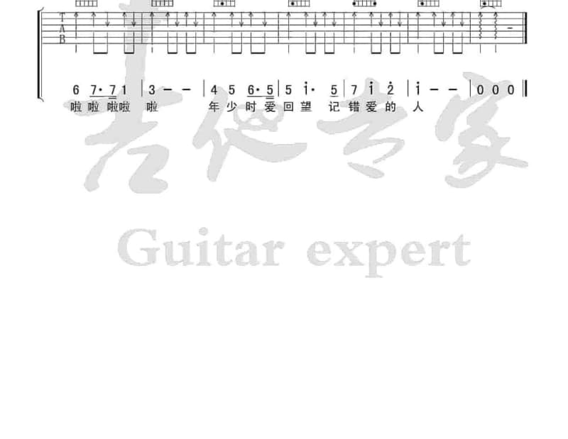 《山里红》吉他谱_罗海英
