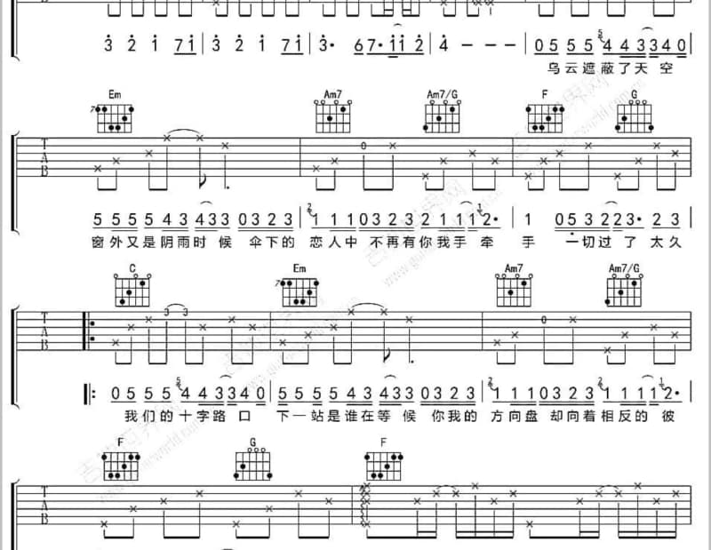 《你快乐所以我快乐》吉他谱_罗曼