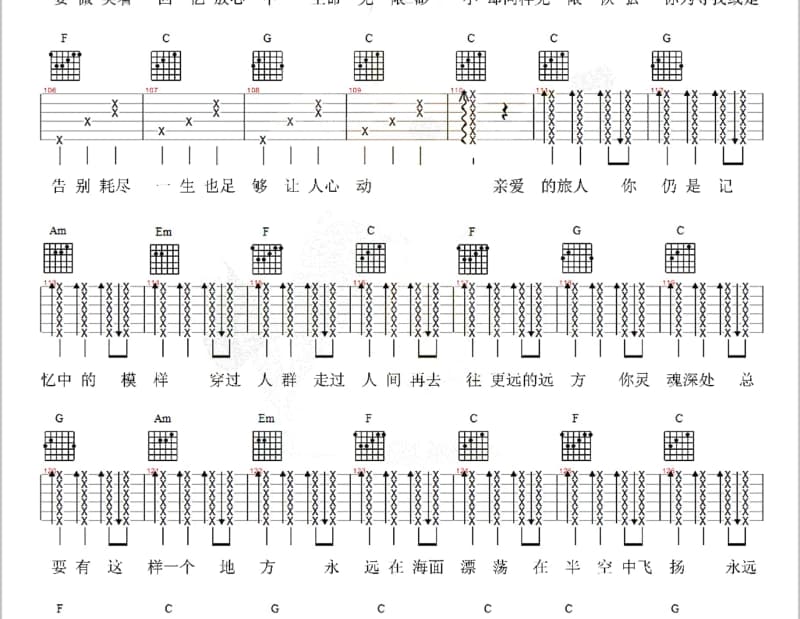 《只为你心疼》吉他谱_罗美丽