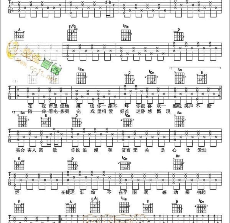 《少年梦》吉他谱_麦子杰