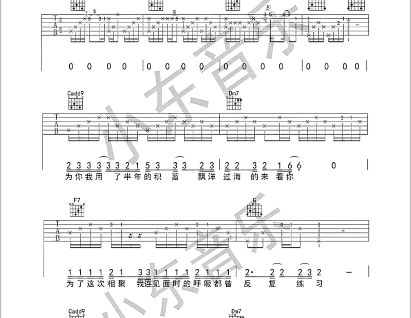 《深夜酒吧》吉他谱_洛天依