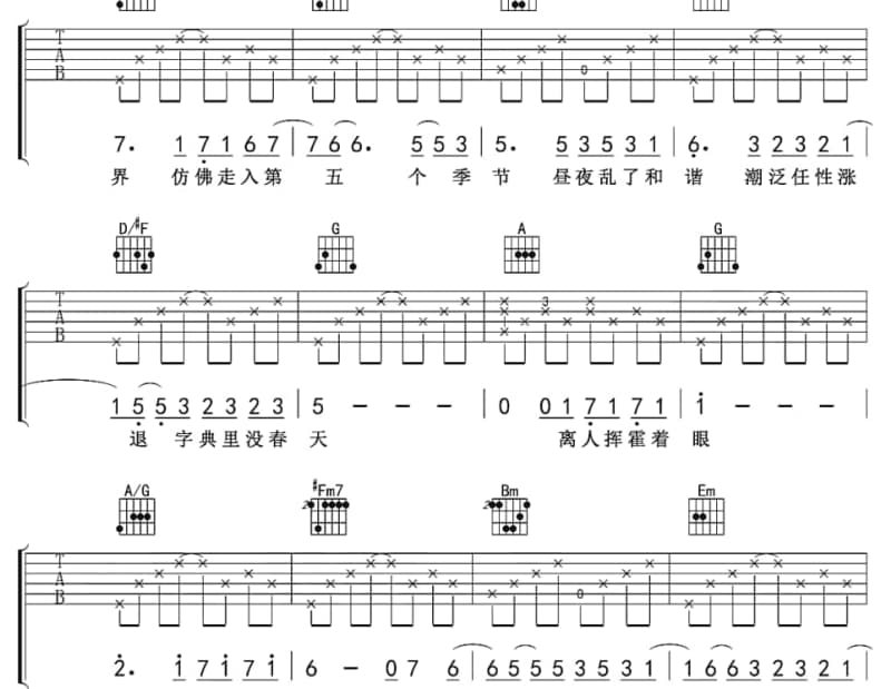 《僕じゃない》吉他谱_刘捷