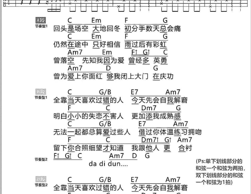 《穿过你的黑发我的手 》吉他谱_马小倩