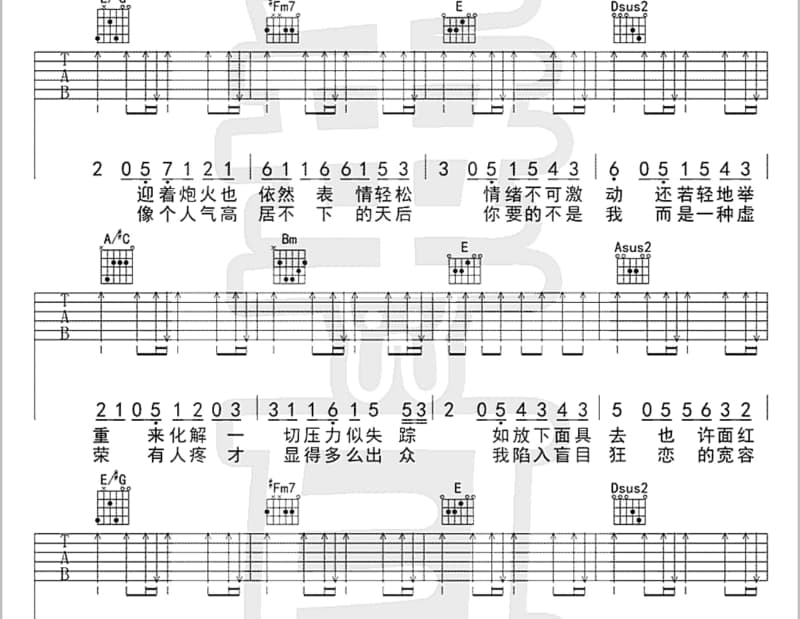 《爱的雕琢》吉他谱_麦子