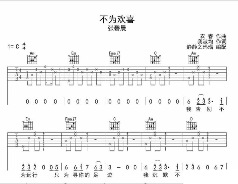 《乡愁》吉他谱_毛阿敏
