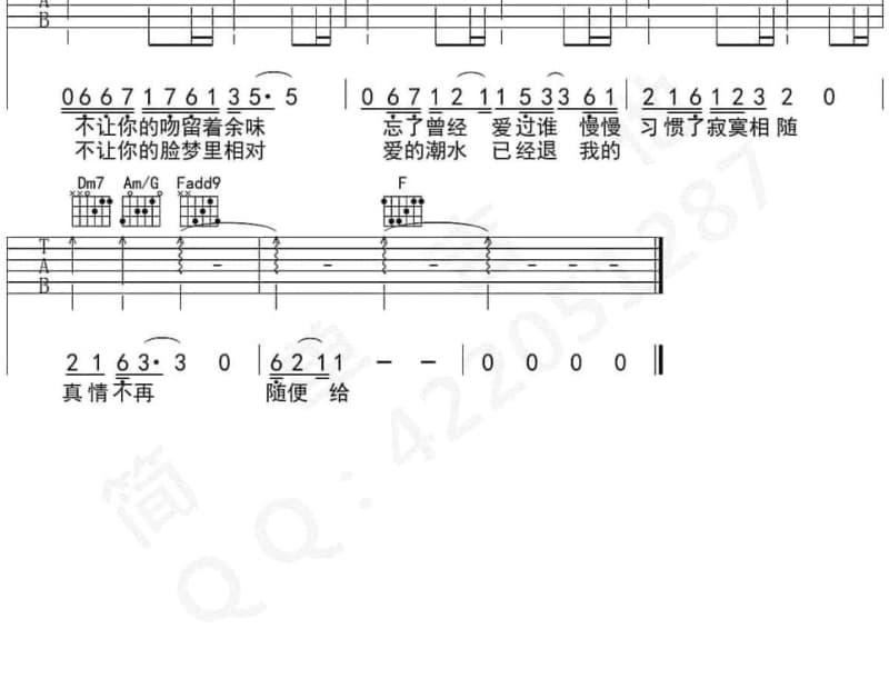 《忘忧酒馆难忘忧》吉他谱_梅朵