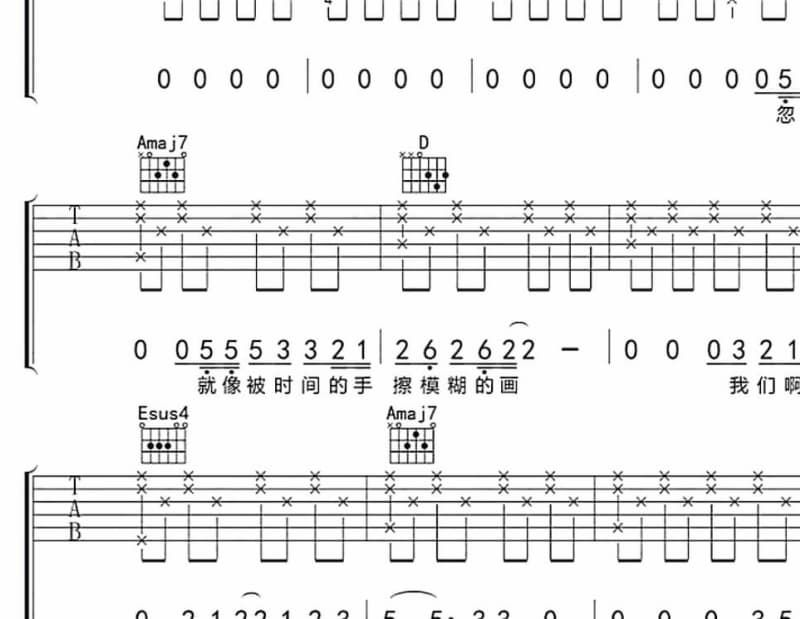 《你是我生命中的乐章》吉他谱_美静