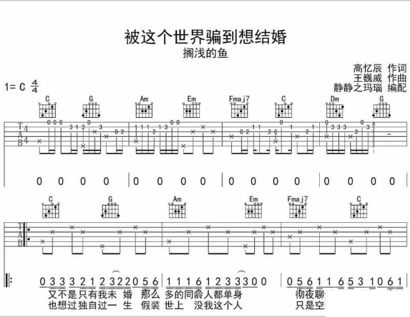 《没有了你我会更美丽》吉他谱_门丽