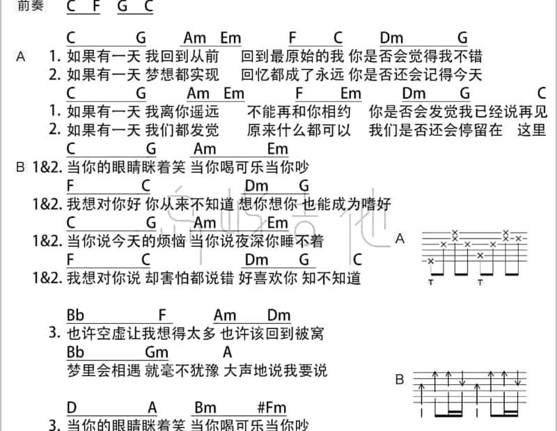 《死心塌地去爱你》吉他谱_门丽