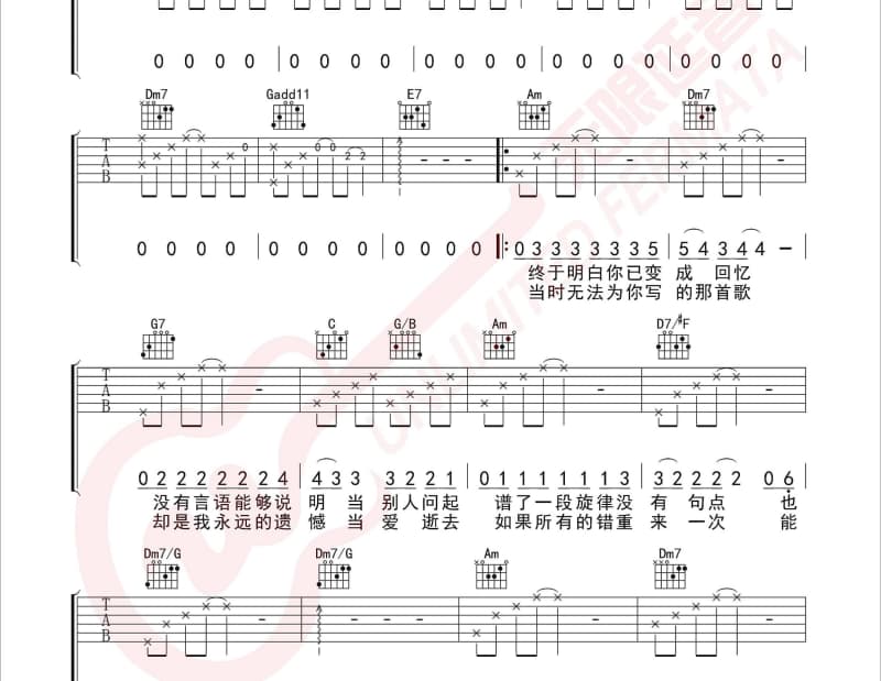 《渔人码头》吉他谱_孟杨
