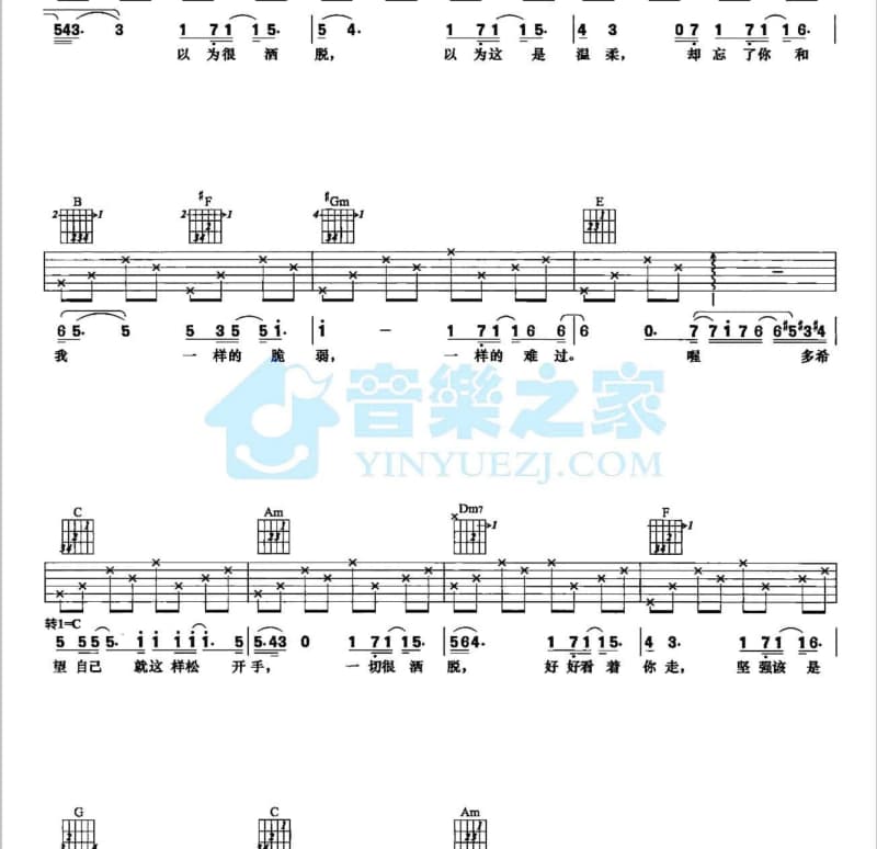 《光》吉他谱_孟志