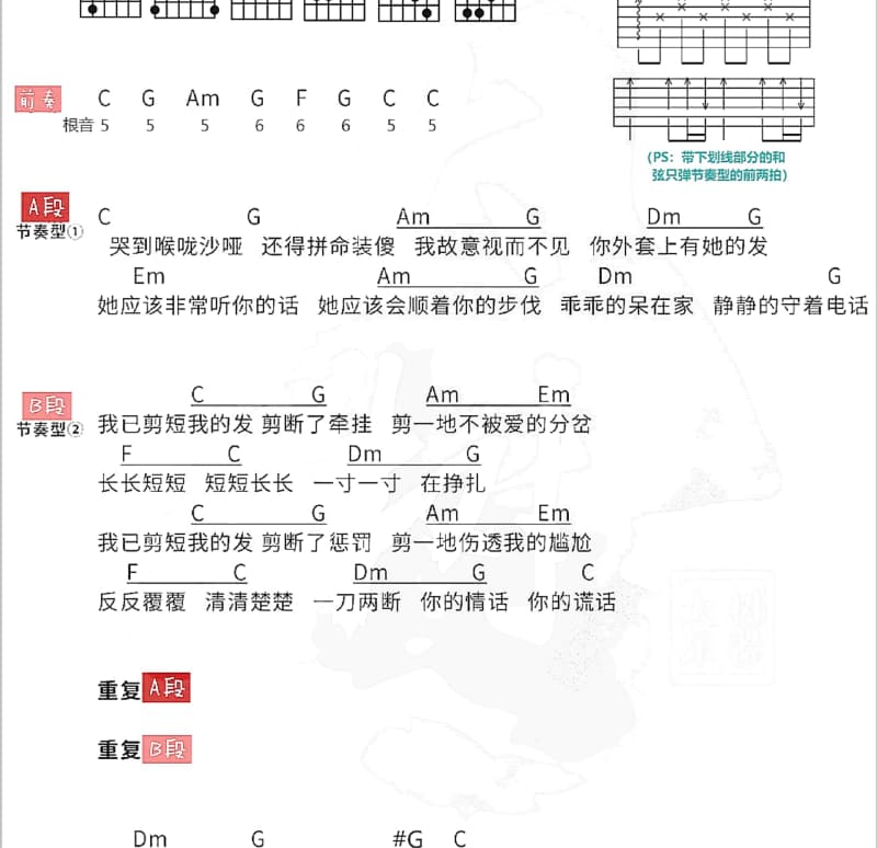 《泪印》吉他谱_孟子坤