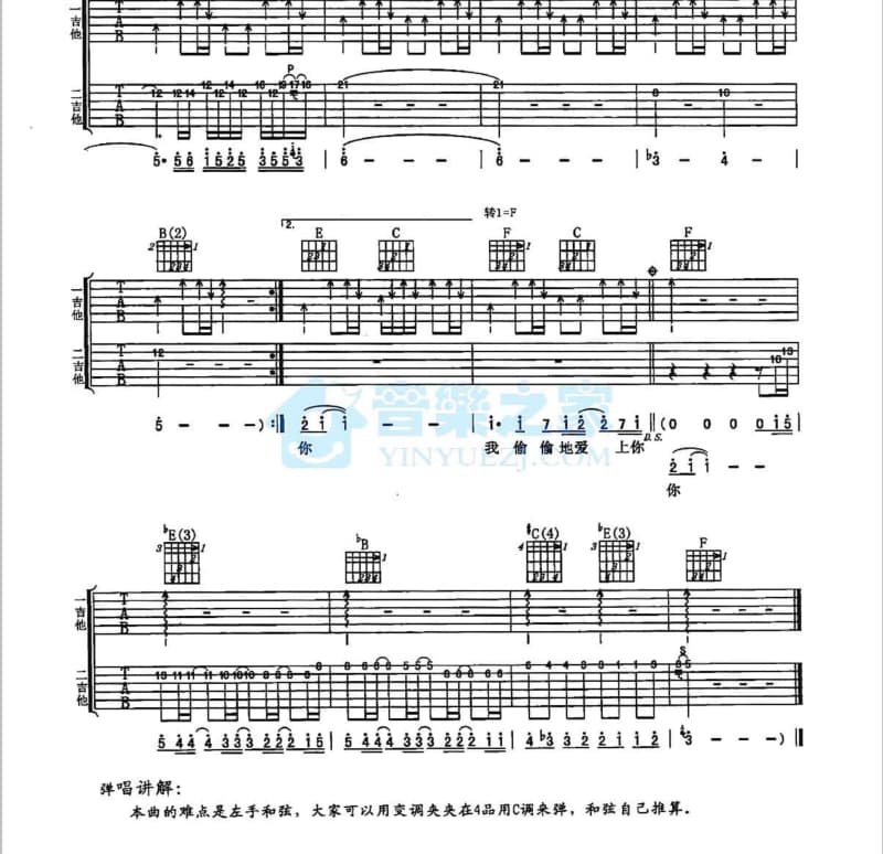 《忠实观众》吉他谱_摩登兄弟刘宇宁