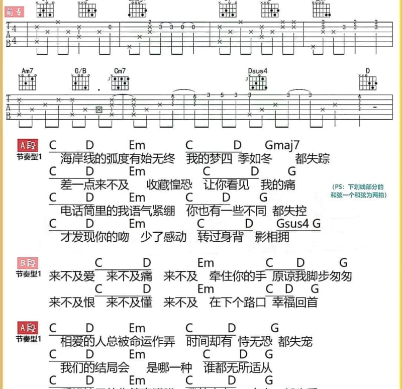 《落霞云归》吉他谱_慕寒