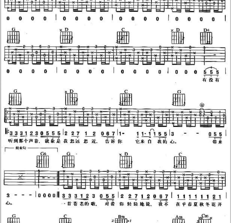 《陷入》吉他谱_你的大表哥曲甲