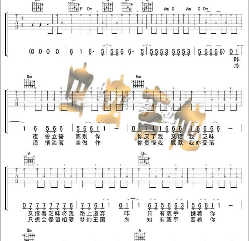 《把梦放飞》吉他谱_聂琳峰