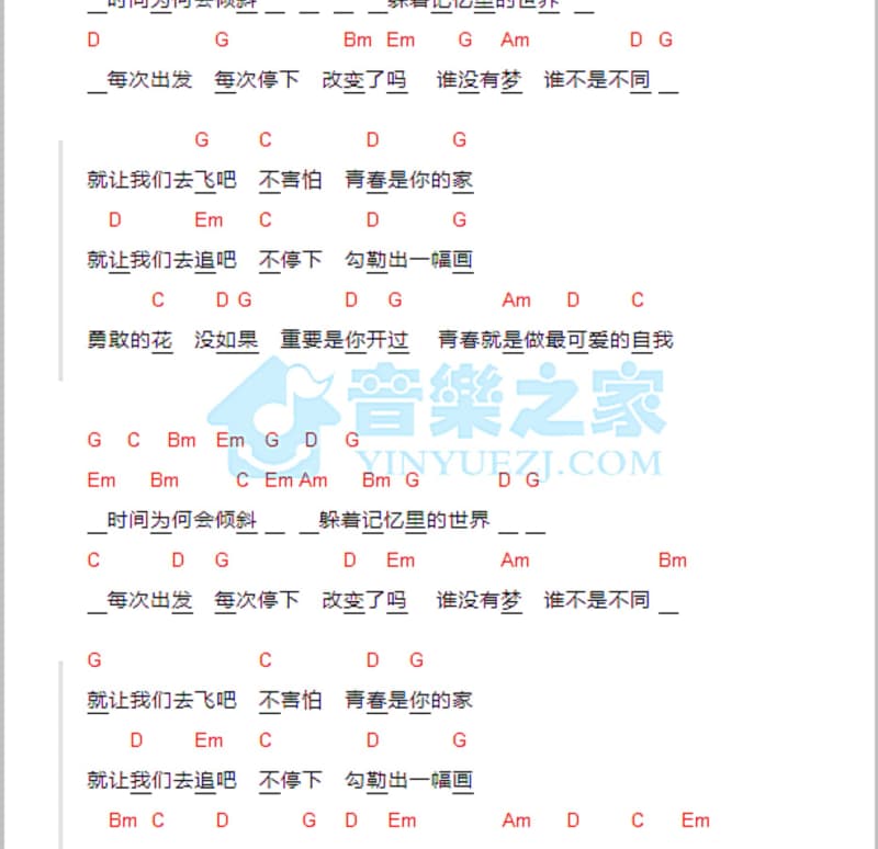 《与君谣》吉他谱_糯米Nomi