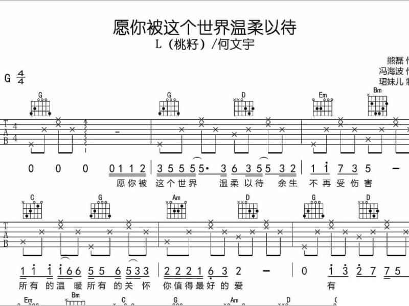 《难道》吉他谱_黄勇