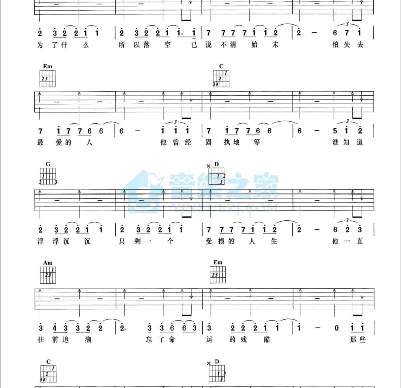 《My Love My Fate》吉他谱_彭柯