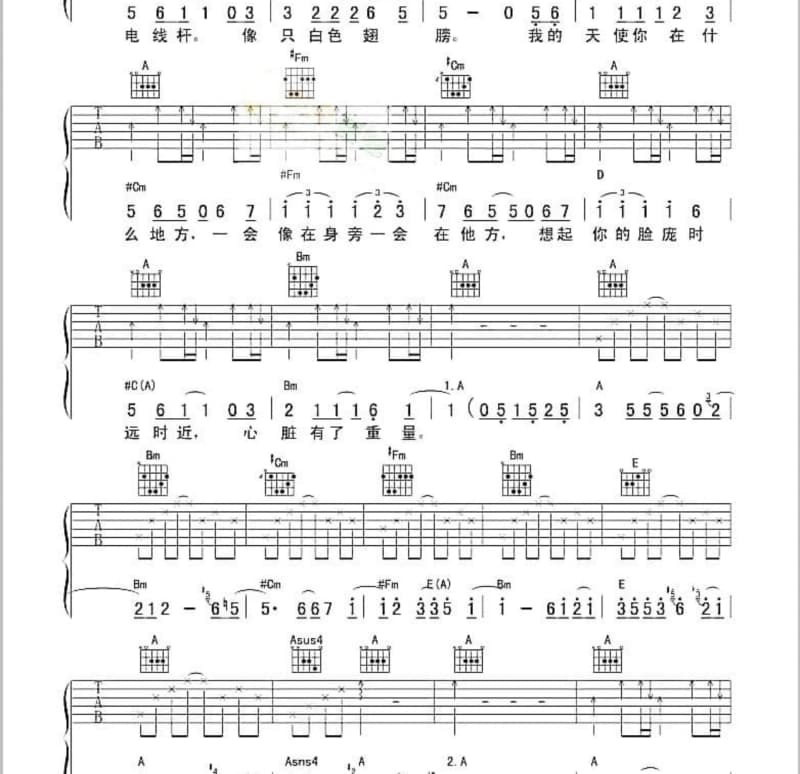 《勃拉姆斯摇篮曲》吉他谱_彭野