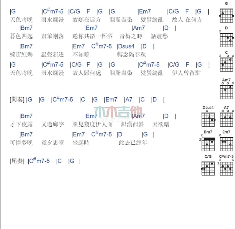 《把忧伤化成阳光》吉他谱_蔡韵晋
